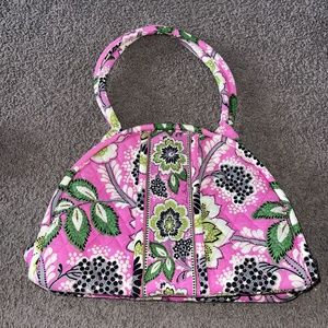 Vera Bradley pink green floral purse bag
